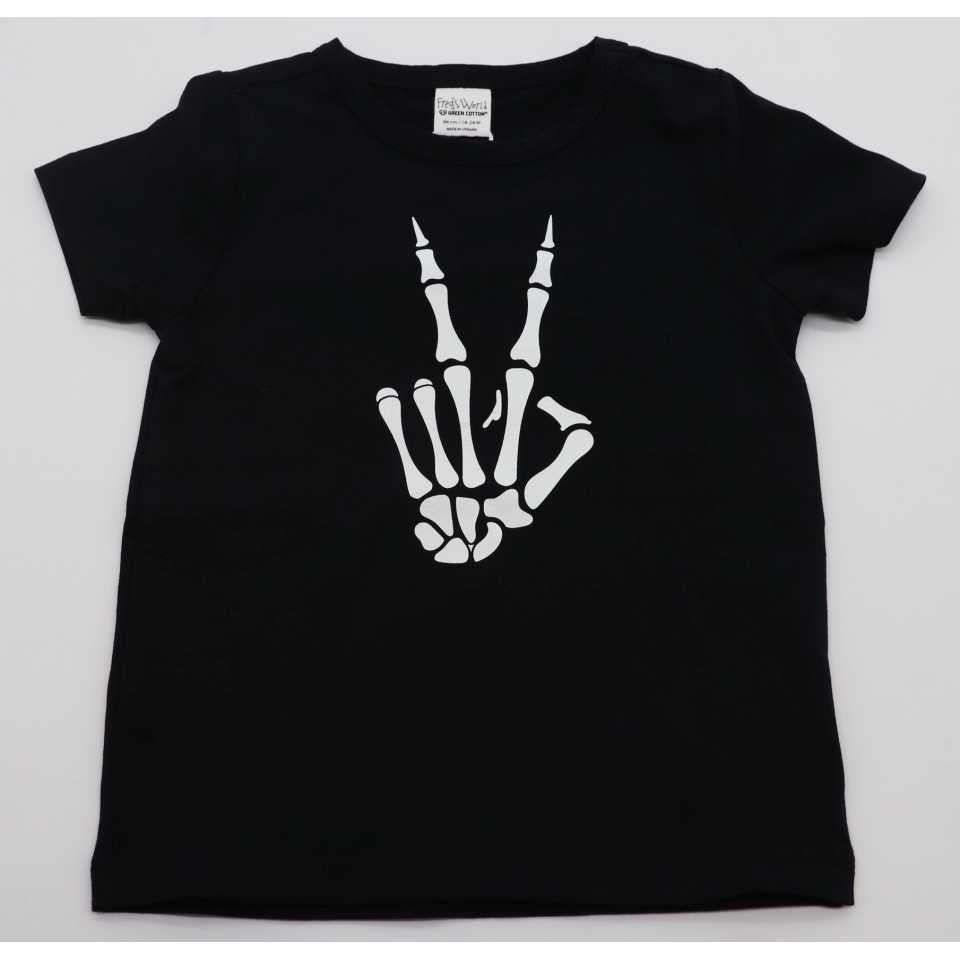 Tricou cu mânecă scurtă și print „Skeleton Peace”