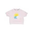 Tricou roz cu imprimeu soare