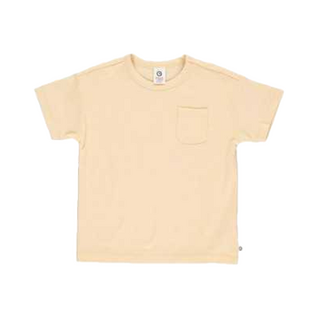 Tricou galben cu buzunar