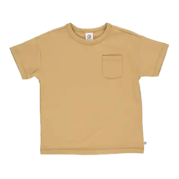 Tricou bej cu buzunar
