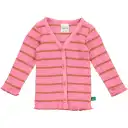 Cardigan Alfa cu dungi roz pentru fete