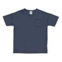 Tricou bleumarin cu buzunar, din bumbac organic