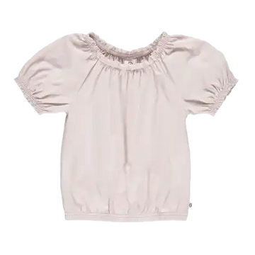 Tricou roz pal cu mâneci bufante