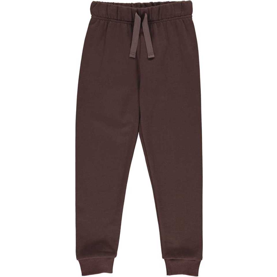 Pantaloni de trening maro cafea pentru copii