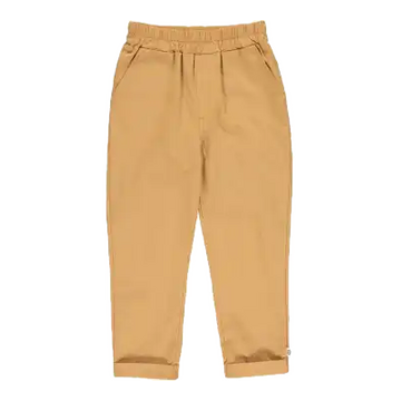 Pantaloni bej din poplin răcoros pentru copii