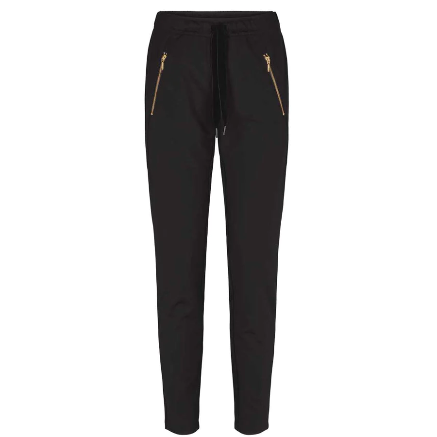 Pantaloni Punto di Roma cu fermoare, negri