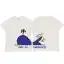 Tricou crem cu imprimeu balenă