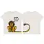 Tricou crem cu imprimeu leu