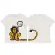 Tricou crem cu imprimeu leu