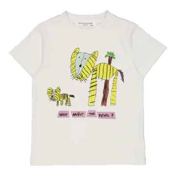 Tricou crem cu imprimeu tigru