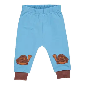 Pantaloni de trening bleu cu imprimeu țestoase