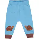 Pantaloni de trening bleu cu imprimeu țestoase