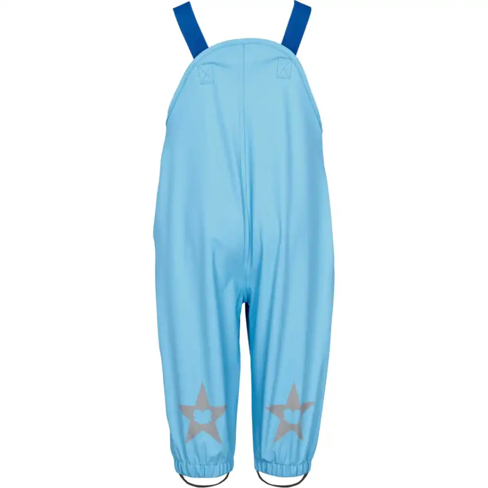 Pantaloni tip salopetă de ploaie și vânt bleu pentru copii