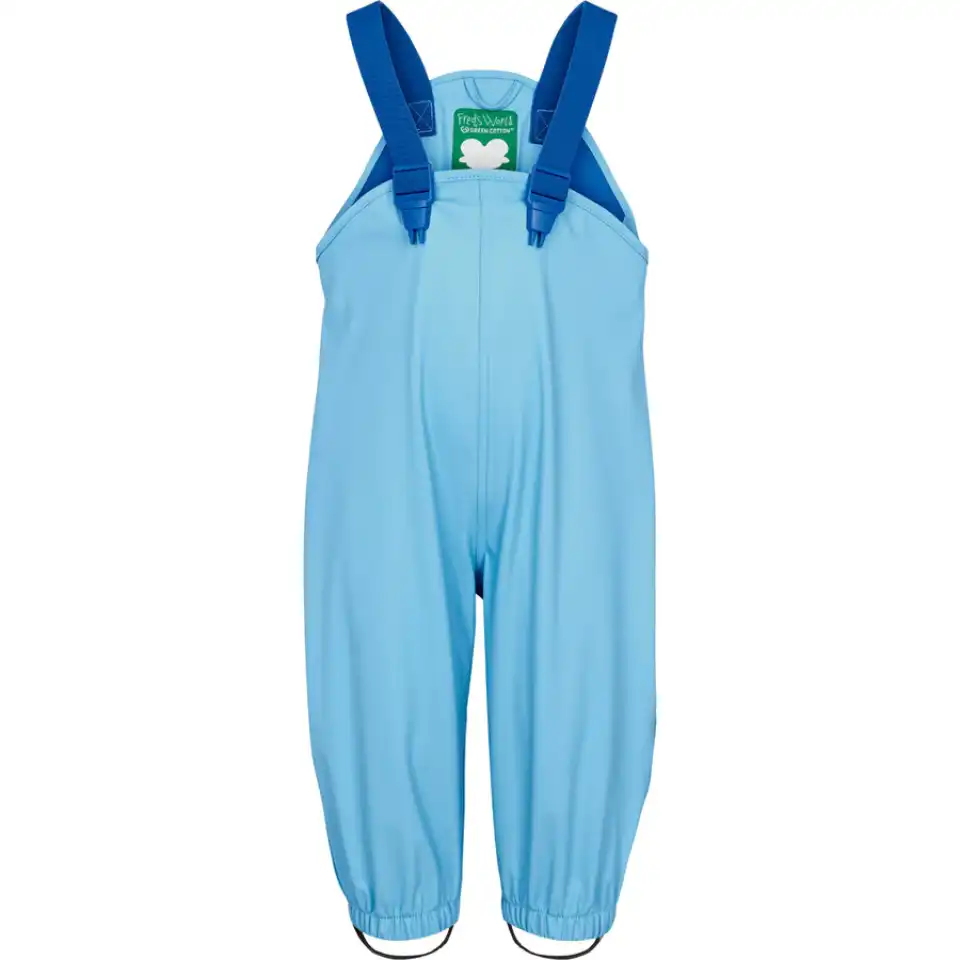 Pantaloni tip salopetă de ploaie și vânt bleu pentru copii