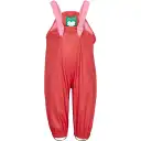 Pantaloni tip salopetă de ploaie și vânt cranberry pentru copii