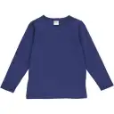 Bluză Alfa din bumbac organic, albastu indigo