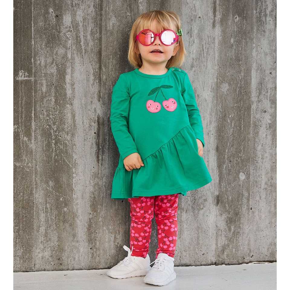 Rochiță Cherry cu mânecă lungă pentru bebeluși