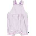 Salopetă scurtă din poplin roz