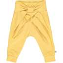 Pantaloni galbeni Cozy me cu fundiță pentru bebeluși