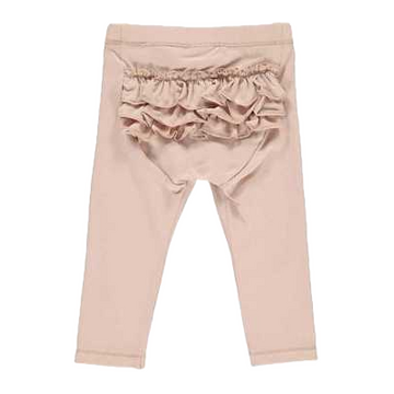 Pantaloni Cozy me rose moon cu volane pentru bebeluși