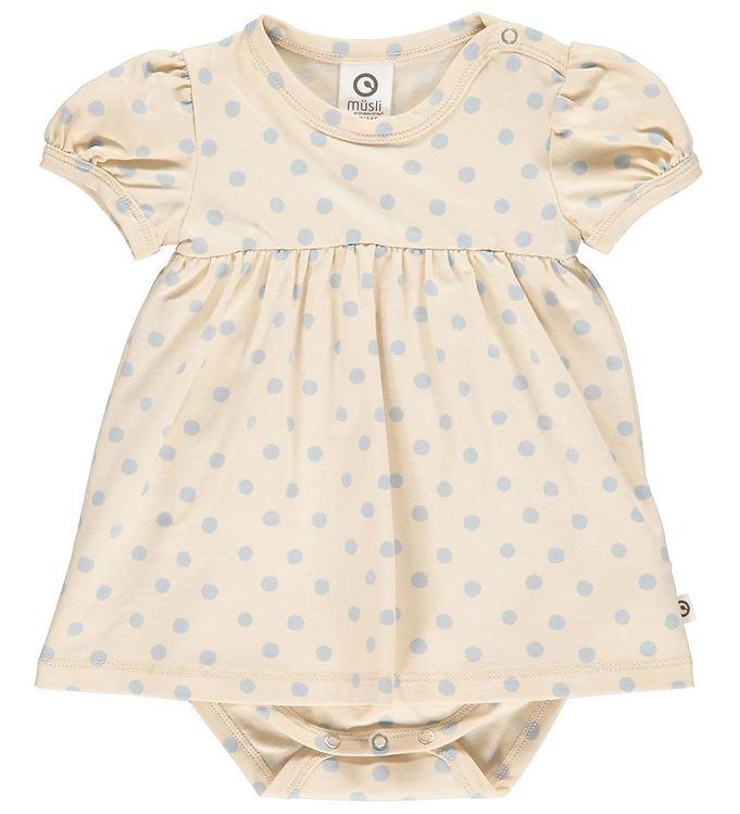 Body rochie cu mânecă scurtă Dot pentru bebeluși