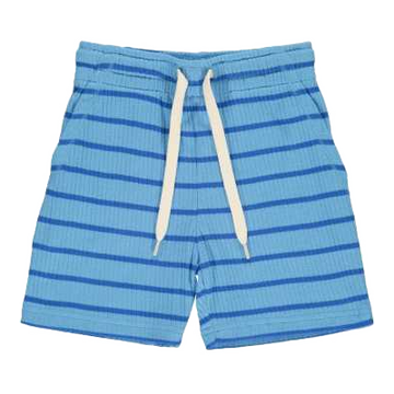 Pantaloni scurți bleu cu dungi și buzunare Alfa