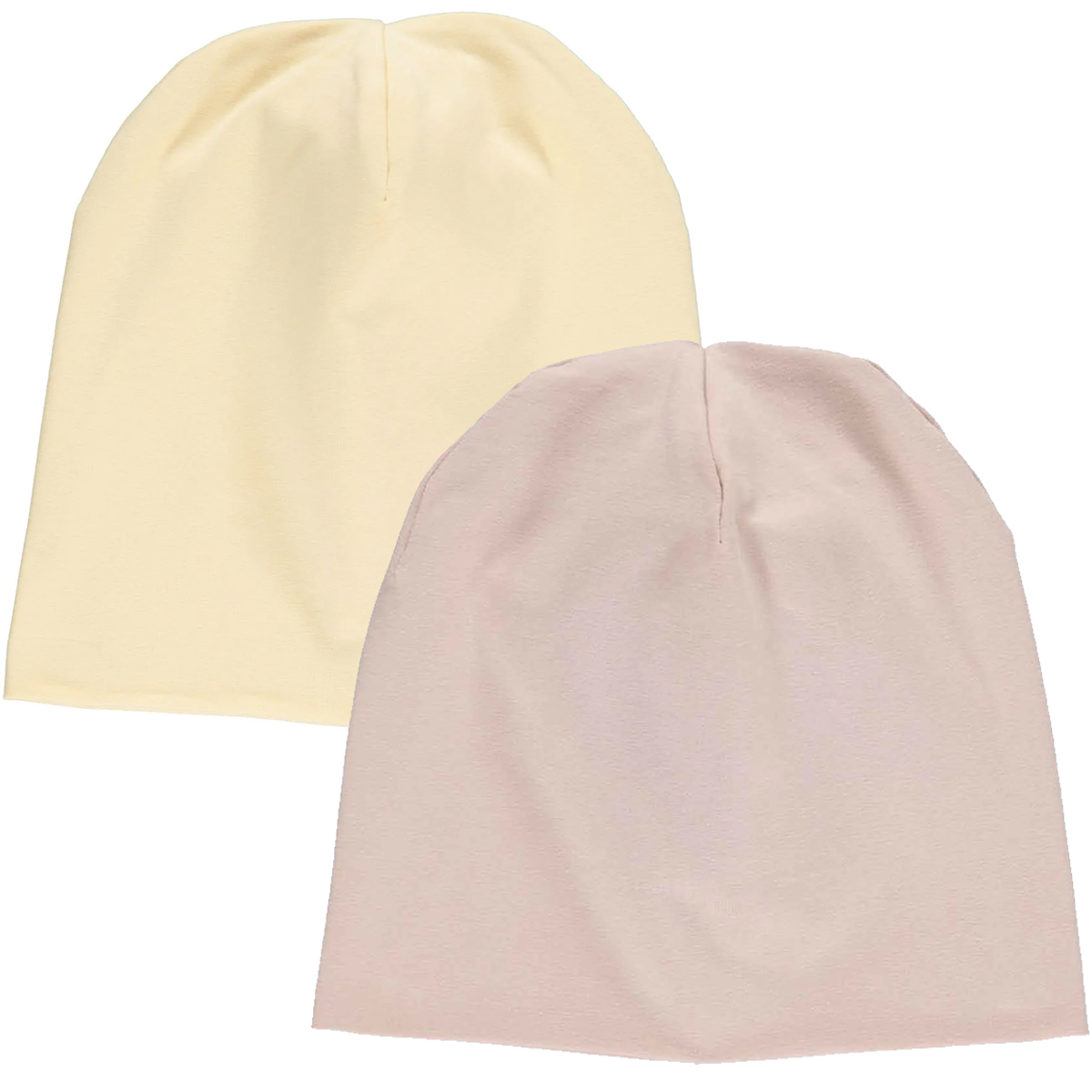 Set două căciulițe pentru fete - galben și lila