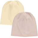 Set două căciulițe pentru fete - galben și lila