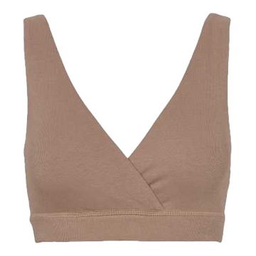 Sutien de alaptare maro din bumbac organic