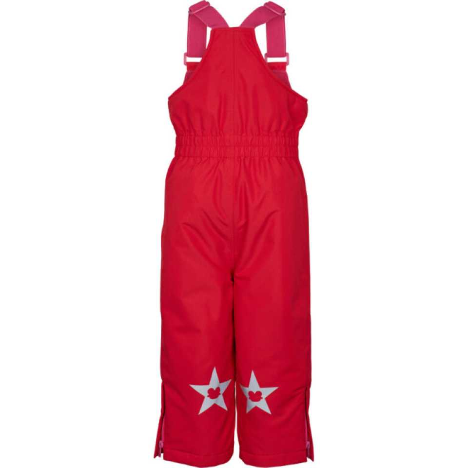 Pantaloni roșii de schi și zăpadă pentru bebe și copii