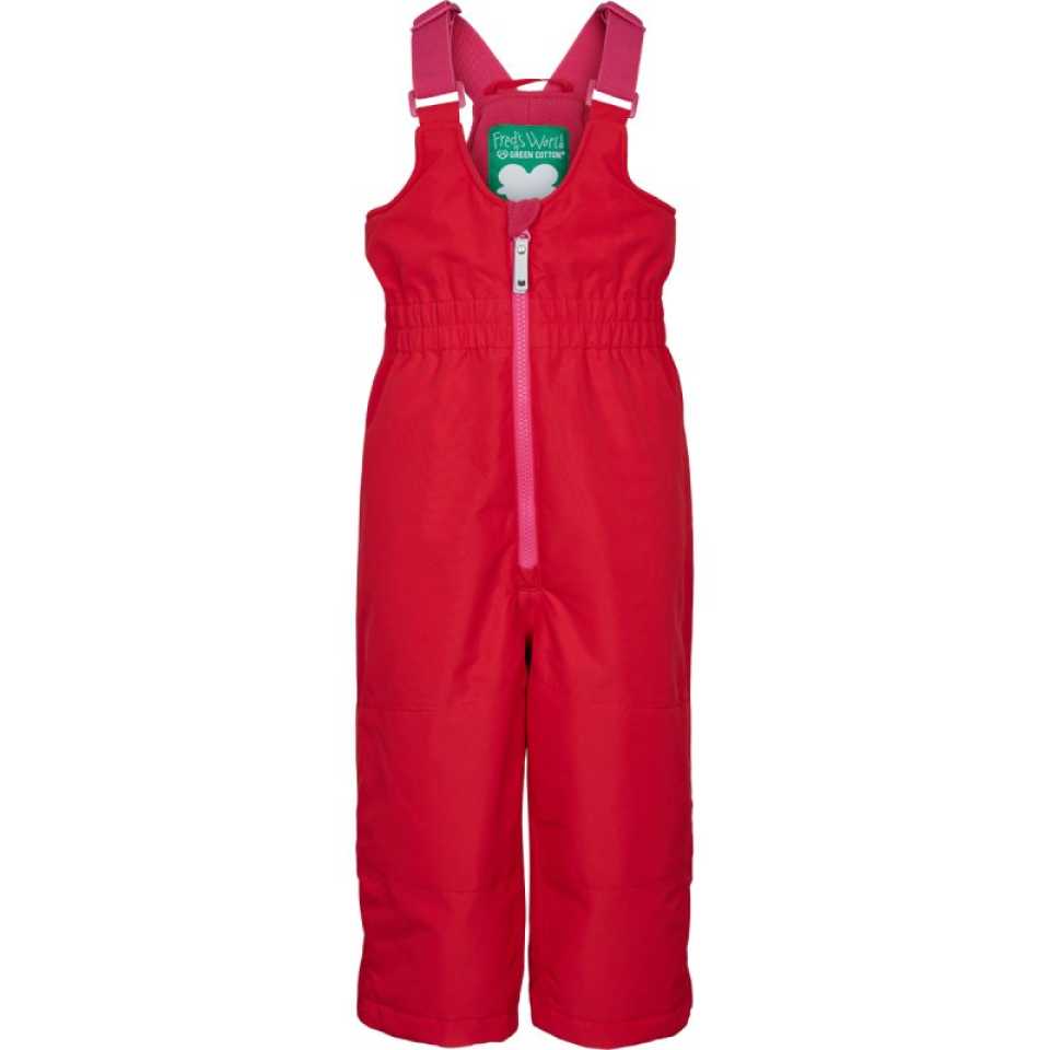 Pantaloni roșii de schi și zăpadă pentru copii