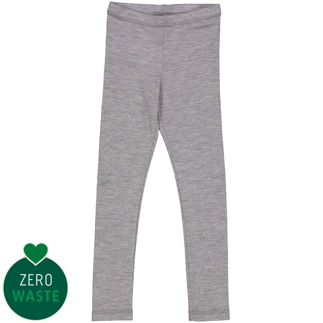 Colanți gri deschis din lână merinos