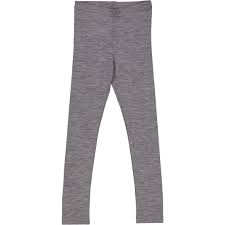 Colanți gri închis din lână merinos