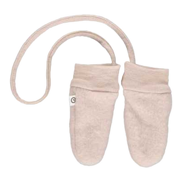 Mănuși roz din lână fleece