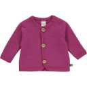 Jachetă plum din lână fleece pentru bebeluși