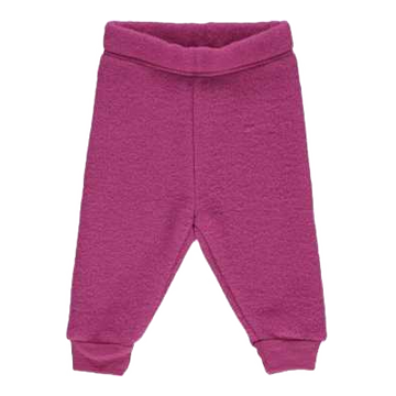 Pantaloni roz din lână fleece