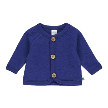 Jachetă albastră din lână fleece pentru bebeluși
