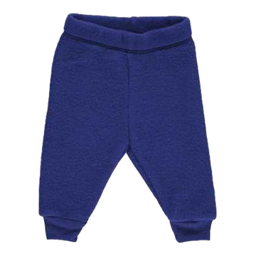 Pantaloni albaștri din lână fleece