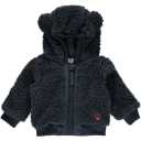 Jachetă bleumarin din fleece, cu urechiușe