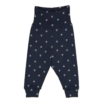 Pantaloni bleumarin cu imprimeu bărci