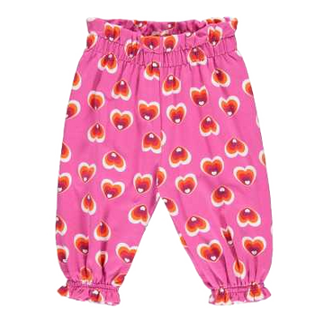 Pantaloni bufanți cu imprimeu inimi