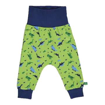 Pantaloni verzi cu imprimeu dinozauri