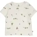 Tricou Farming cu mânecă scurtă pentru bebeluși în nuanța crem