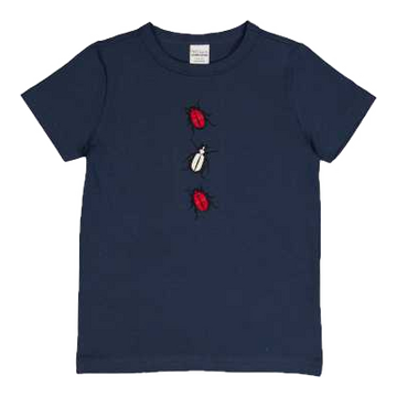 Tricou bleumarin cu imprimeu insecte