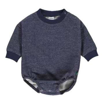 Body Denim Sweat cu mânecă lungă pentru bebeluși în nuanța navy denim