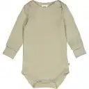 Body Cozy Me cu mânecă lungă pentru bebeluși în nuanța desert green