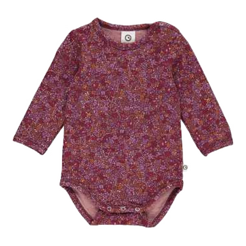 Body Petit Blossom cu mânecă lungă pentru bebeluși în nuanța fig/ boysenberry