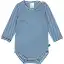 Body cu mânecă lungă cu dungi albastre pentru bebeluși