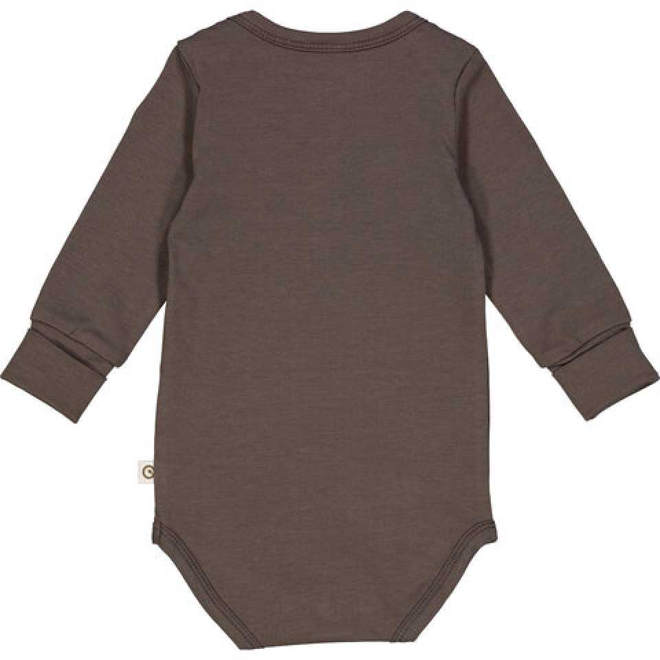 Body Cozy Me cu mânecă lungă pentru bebeluși în nuanța tower grey
