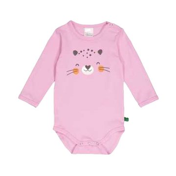 Body Leo Print cu mânecă lungă pentru bebeluși în nuanța pastel